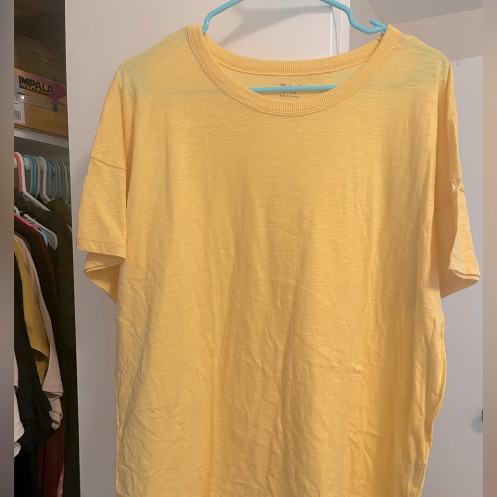 Madewell | NWT Cotton Crew Neck Tee in Butter Yellow